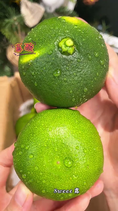 Fresh seasonal fruits Yunnan green-skin honey oranges are on the market. Sour oranges are very j
