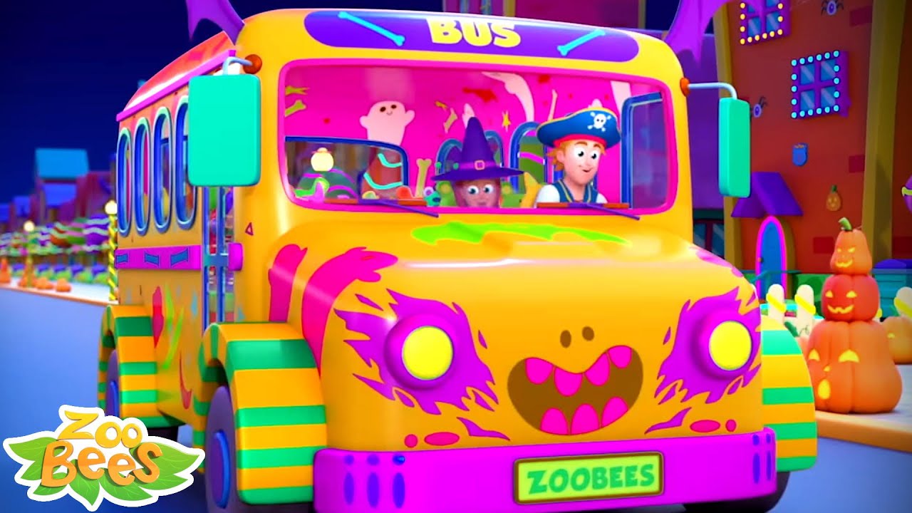 Halloween Wheels On The Bus and Scary Nursery Rhymes for Kids - YouTube