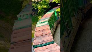CSX empty NYC trash containers enter tunnel in Baltimore #csx #train #railfan