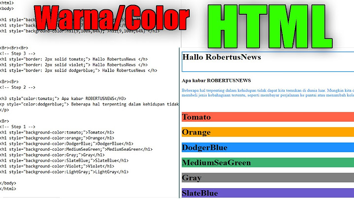 Beri warna pada header html