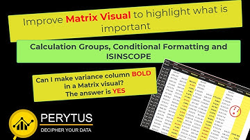 Improve matrix visual by using calculation groups, conditional formatting, and ISINSCOPE - Power BI