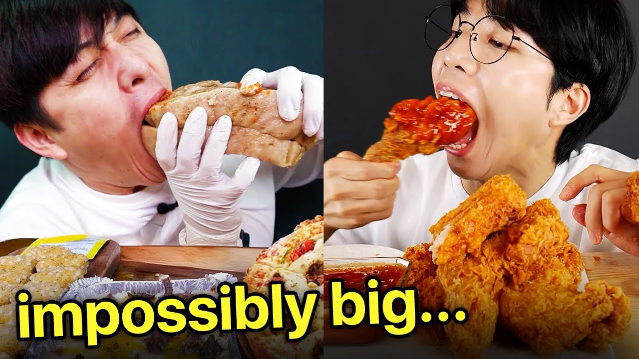 these mukbangers do CRAZY BITES 😨