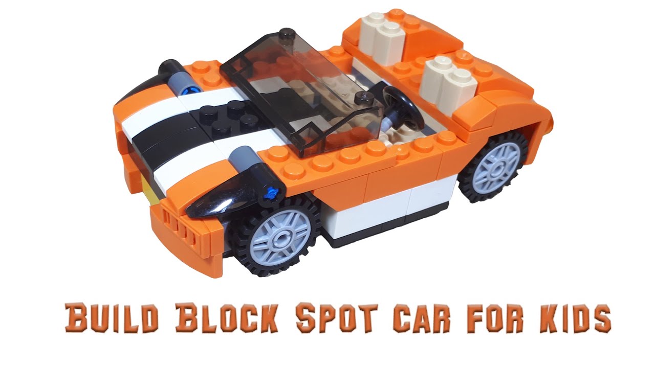 Play Toys - Build Block Of Sport Car For Kids  Children And Parents