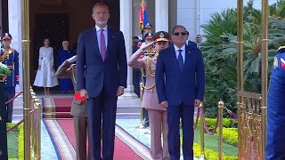 🇪🇸🇪🇬 Spain and Egypt National Anthems | King Felipe VI's State Visit to Egypt • 2025