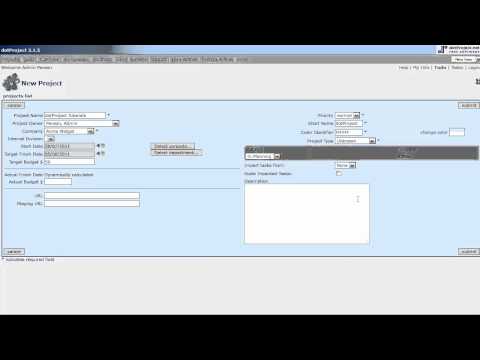 dotProject tutorial - Creating a Project