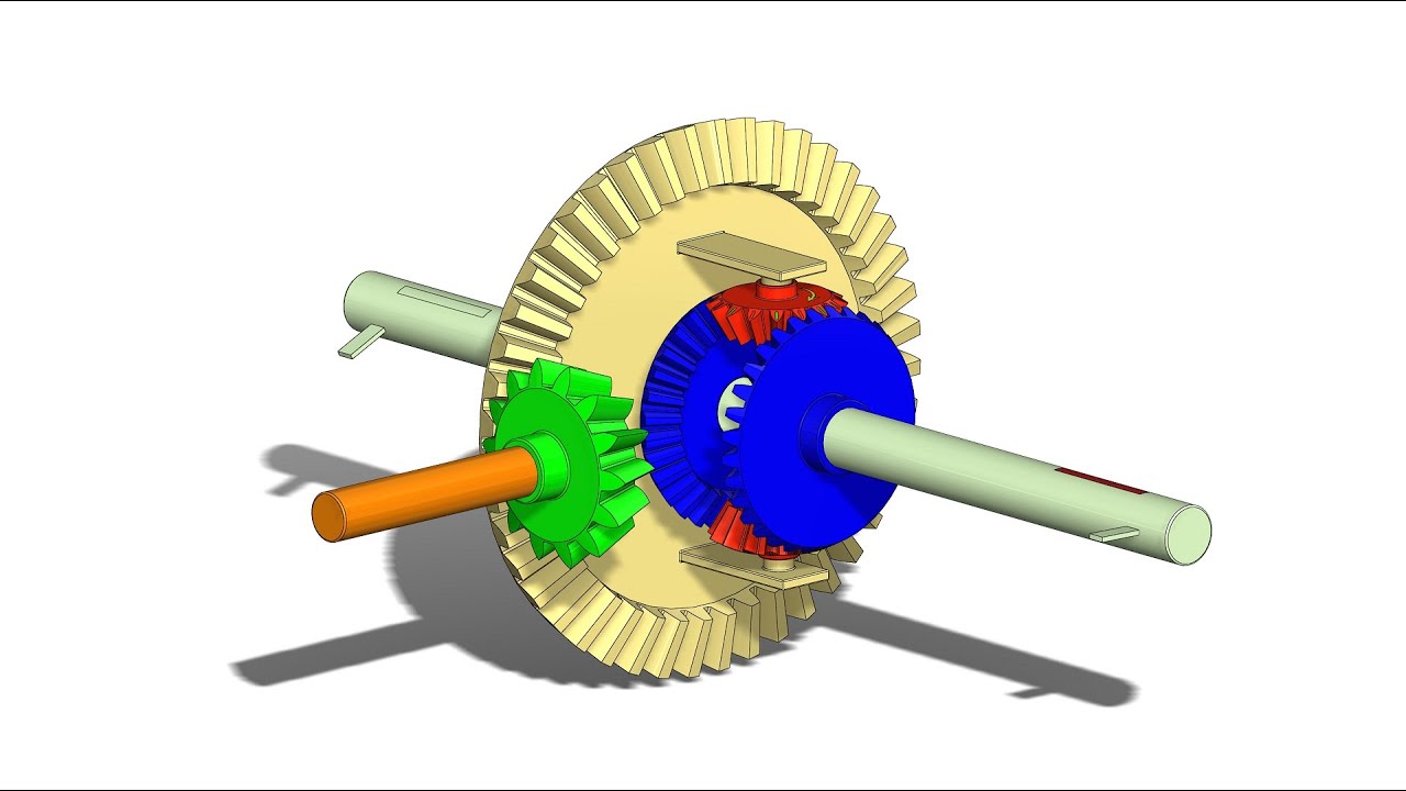 How Differential Gear Works, Animation in Solidworks YouTube