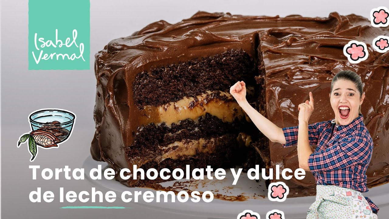 Torta de chocolate y dulce de leche cremoso