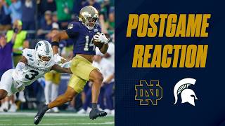 Information Notre Dame football vs. Michigan State Spartans postgame LIVE reaction show | Irish win 27-10 Update