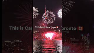 Sky on fire over Toronto 🔥🎇Canada Day vibes at its best#canadadaycelebration #canada #toronto