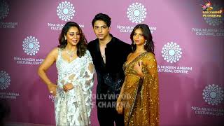 Aishwarya Rai With Aaradhya And Kajol Devgn With Nysa at Ambani's NMACC Launch