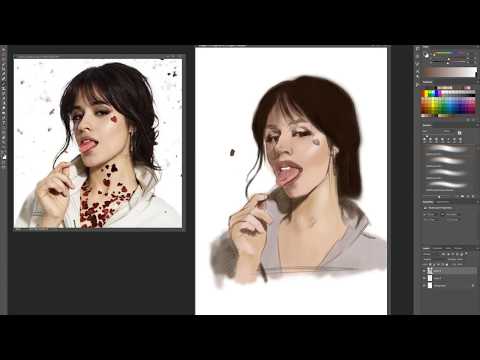 camila cabello 색칠하기 - 에어브러쉬 사용법!(air brush)