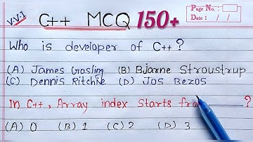 C++ important MCQs for Interview & Exams | इससे बाहर नही आयेंगे exam में