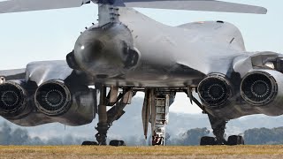 US $320 Million Fully Loaded B-1 Lancer Takes off at Full Afterburner