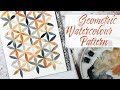 How to Paint a Geometric Pattern in Watercolour