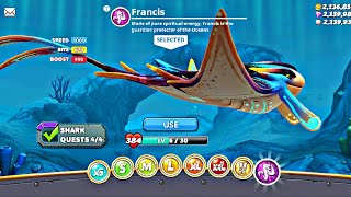 New FRANCIS SHARK Unlock - Hungry Shark World All Sharks Unlocked & New Francis Shark Gameplay 2024