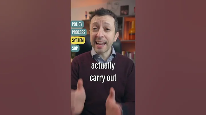 SYSTEM vs PROCESS vs SOP