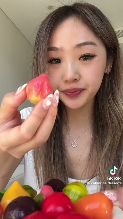 Thai dessert 🇹🇭 Luk chup taste test 🍊🍐🍎🍏🍓 #mukbang #dessert #asiandessert #thaioriginal sound -