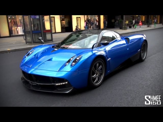 arab pagani huayra on the road in london driving clips