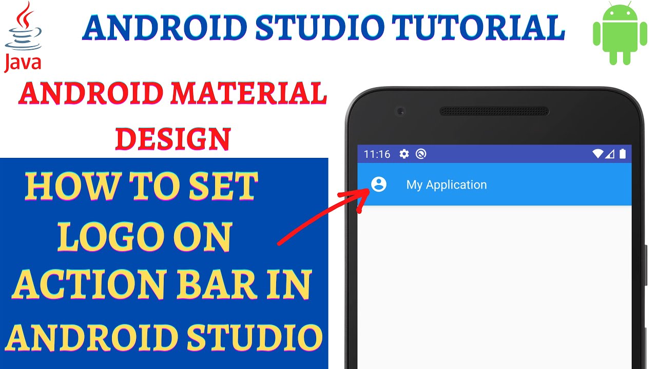 Setting Logo on ActionBar in Android Studio (2021) - YouTube