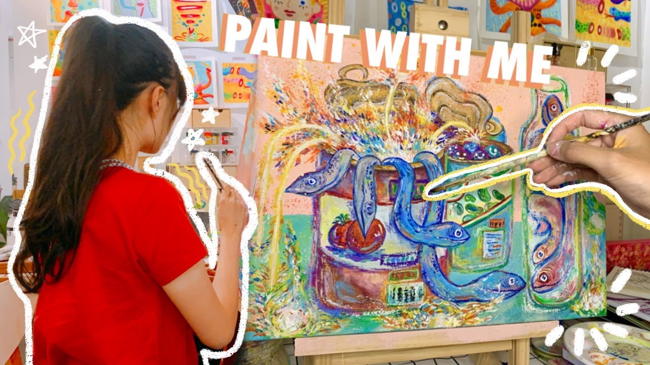 Paint with me | My first painting video 🎨 - YouTube