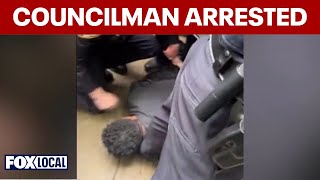 Arrest of NYC Councilman caught on camera