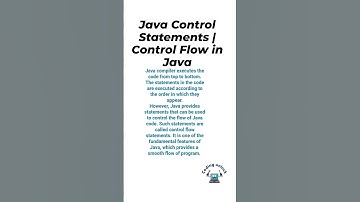 Learn Java Control Statements Quickly - #shorts #java