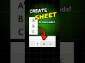 Create Sheet from a List of Values in Excel in Hindi. #excelsheet #shorts #ytshorts #spreadsheets