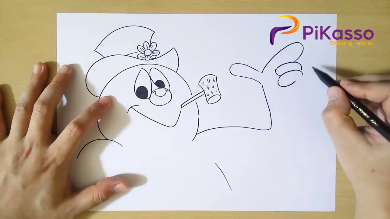 How to Draw Frosty The Snowman step by step - YouTube