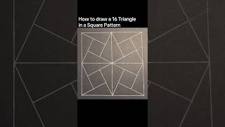 How to draw a 16 Triangles in a Square pattern #natureofflowers  #howtodraw  #geometryart