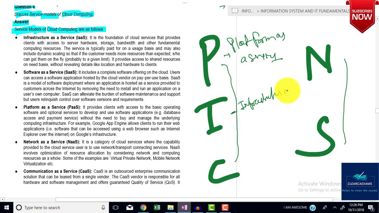 CA IPCC ITSM NOV 2018: PRACTICE MANUAL IT CHAPTER-02 PART 4 (FAST)