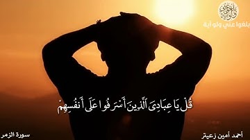 ماتيسر من سورة الزمر (قل يا عبادي الذين أسرفوا على أنفسهم) أحمد أمين زعيتر