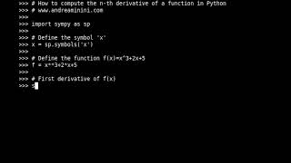 How to compute the n-th derivative of a function in Python