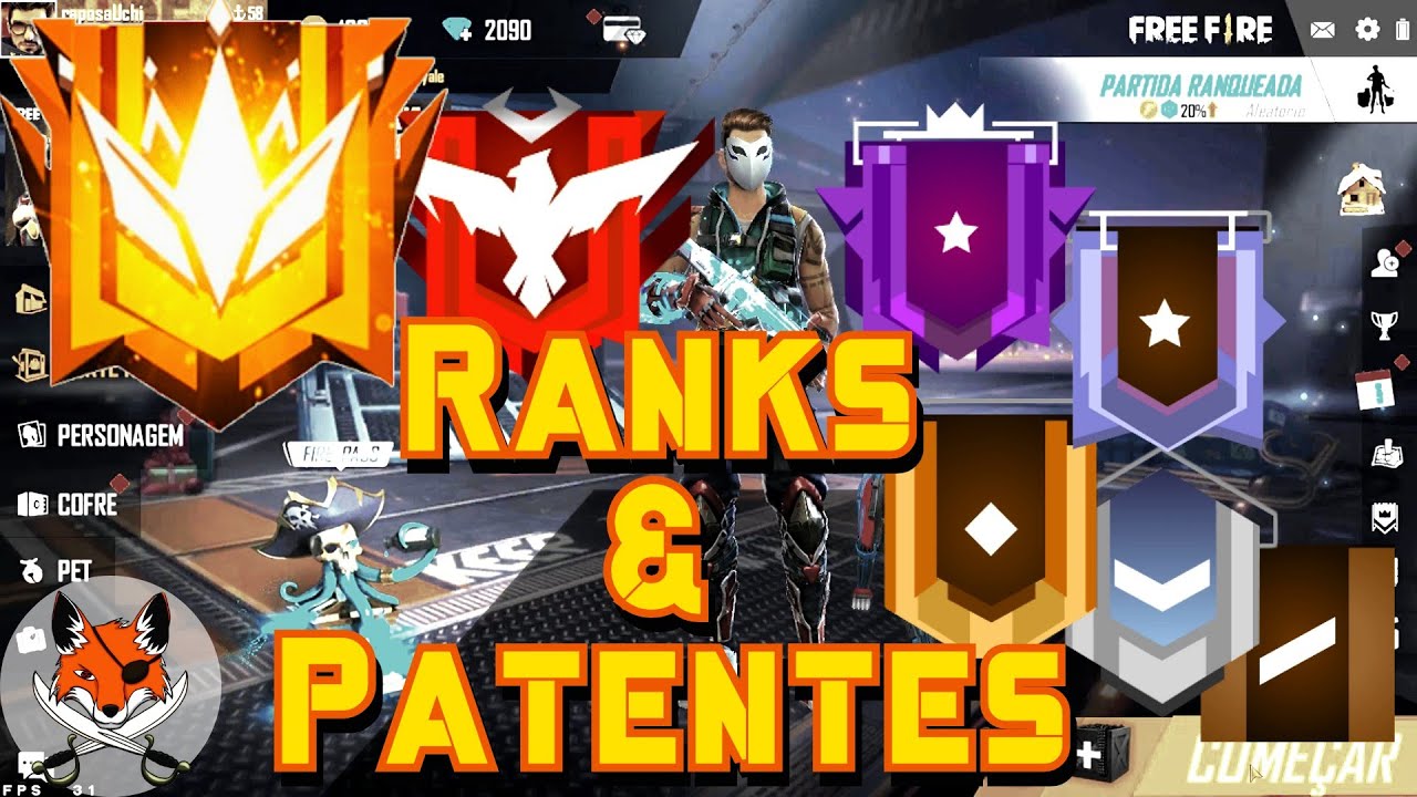 Patentes E Ranks Garena Free Fire Youtube