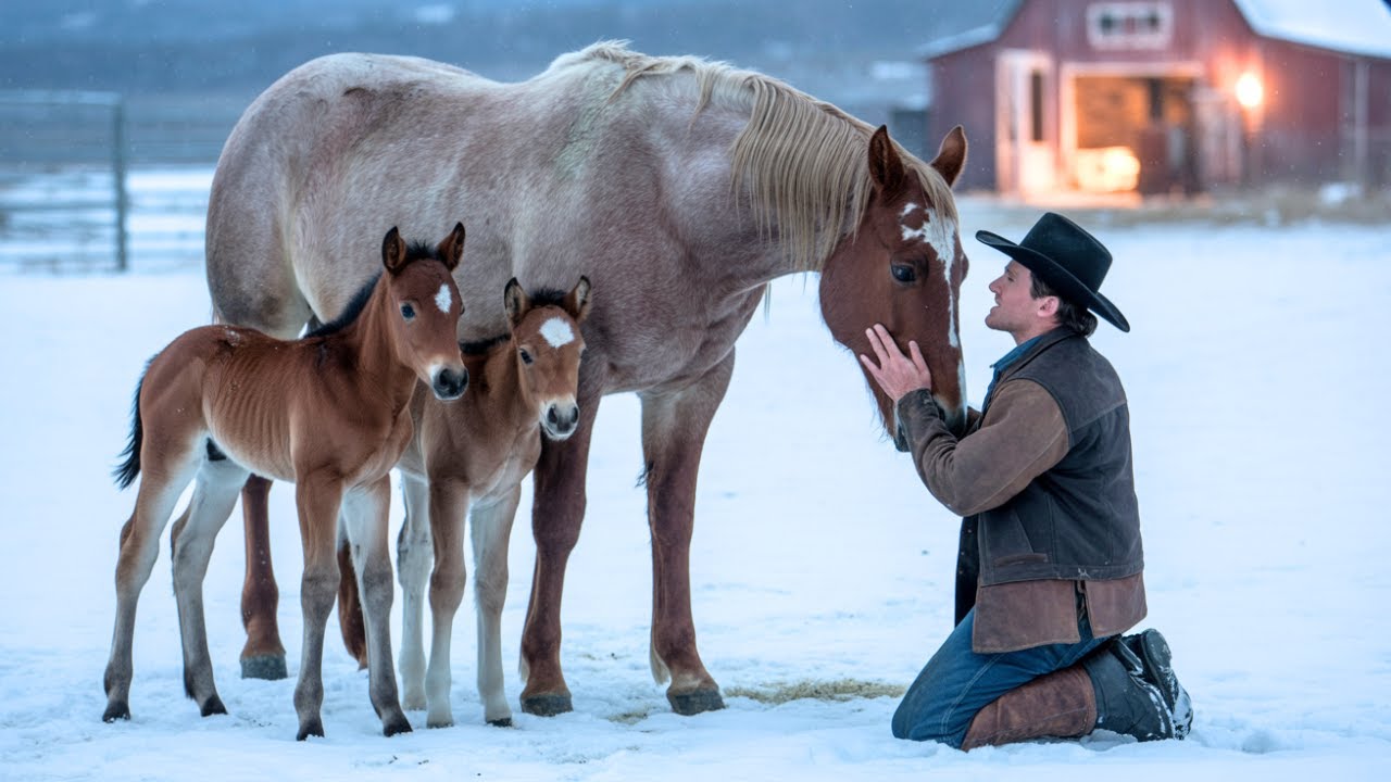 Mare Was Abandoned With Two Newborn Foals — Until A Lone Cowboy Found Them In A Blizzard