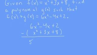 Creating Polynomials from Parameters