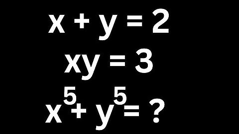 A Nice Math Olympiad Algebra Problem X^5+y^5=?