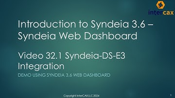 Syndeia - DS-E3 Integration | Syndeia 3.6 Web Dashboard | Video 32.1