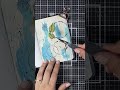 mini art journal | wax resist technique