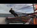 A winters sail in london beginner trapeze on my minicat 460 elite inflatable catamaran