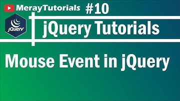 jQuery: 10 - Mouse Event in jQuery