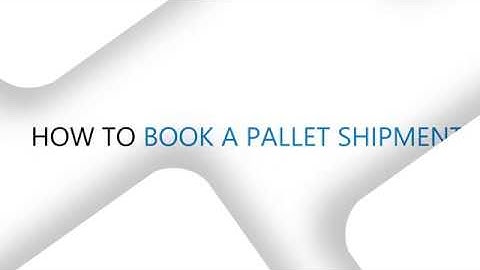 FREIGHTCOM TUTORIAL - HOW TO BOOK A PALLET SHIPMENT