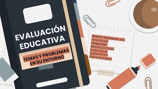 Evaluacin Del Aprendizaje Temas Y Problemas En Su Entorno