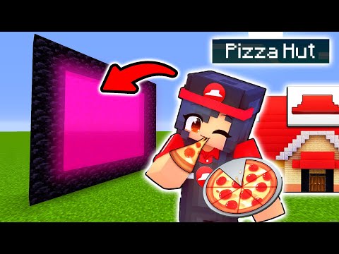 How To Make A Portal To The Aphmau PIZZA HUT Dimension in Minecraft