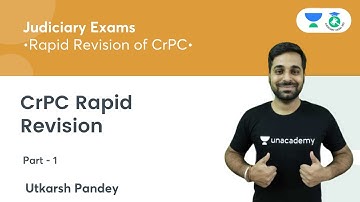 CrPC Rapid Revision Part-1 | Rapid Revision of CrPC | Utkarsh Pandey