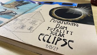 Painting my first total solar eclipse 🌙