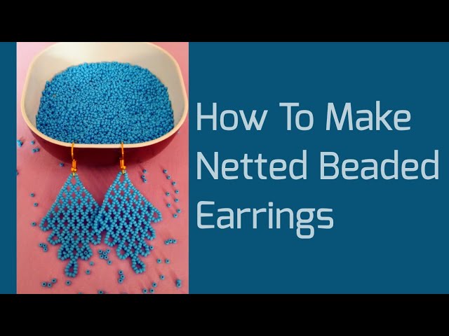 Beaded Leaf , Beaded Netting Stitch Tutorial, Beginners Tutorial