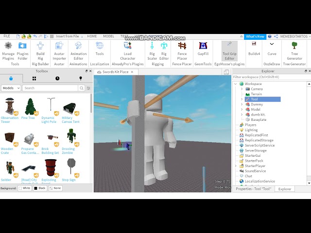 How To Use Tool Grip Editor For Free Roblox Studio Youtube - clonetrooper1019/roblox plugins/tool grip editor