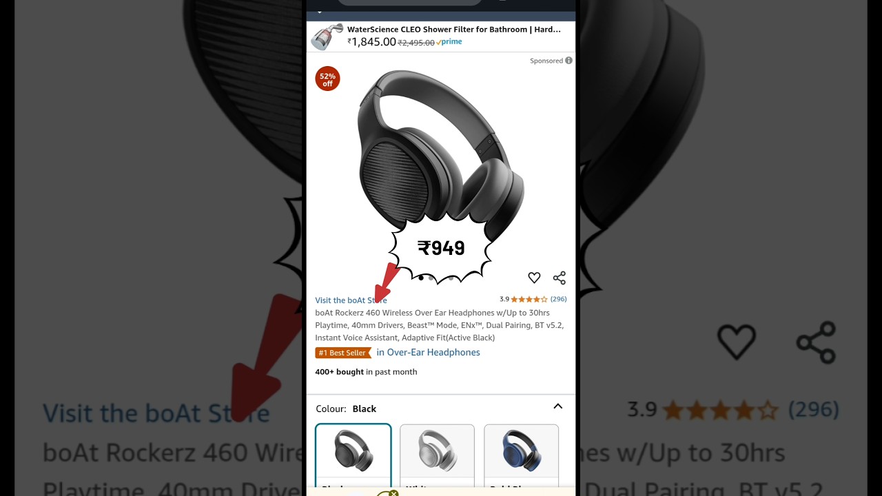 💥 boAt Rockerz 460 Wireless Headphone 