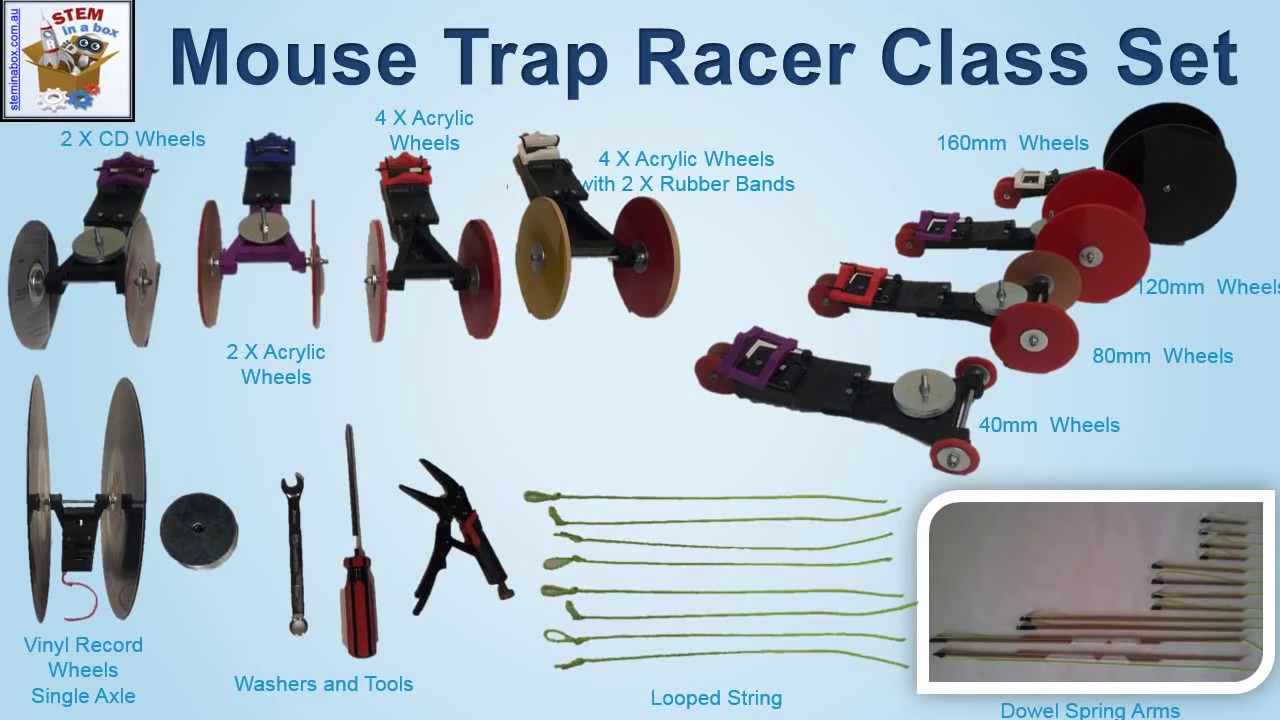 Mousetrap Racer Kit Steminabox - YouTube