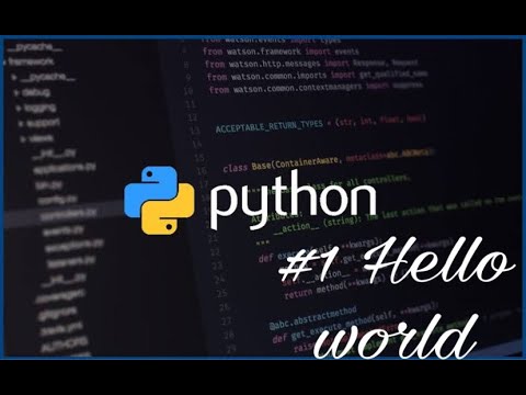 Python Programming Tutorial - 3 - First Program Hello World - YouTube